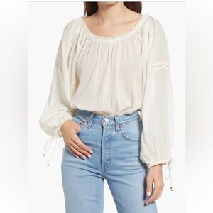 Free People Balloon Sleeve Bodysuit